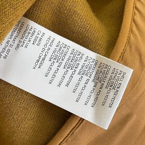 Free People $168 Mina Yellow Shawl Collar Tie Jacket Medium NWT - Picture 8 of 8